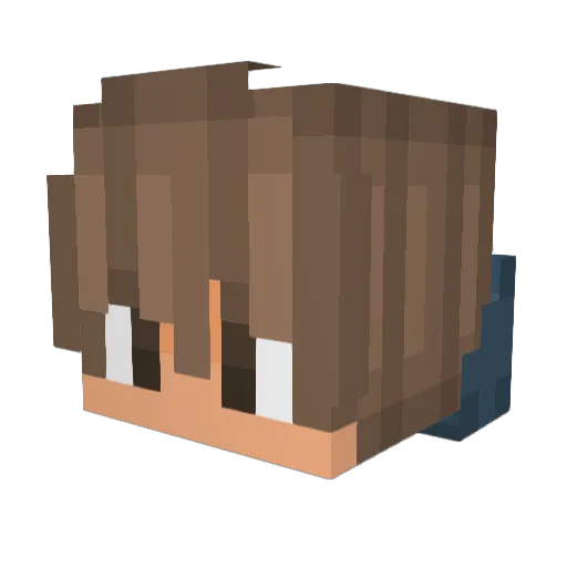 HybridDuran Minecraft avatar head, 3D render