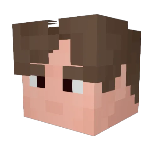 HybridFlare Minecraft avatar head, 3D render