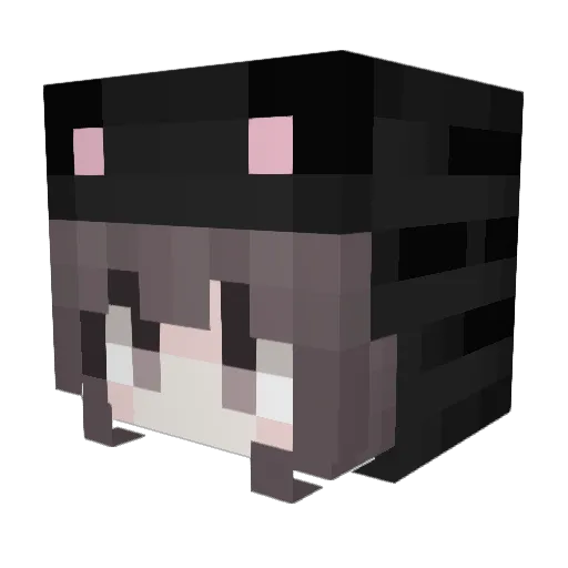 HybridJess Minecraft avatar head, 3D render