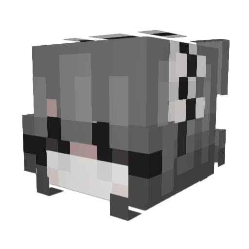 Hybridia Minecraft avatar head, 3D render