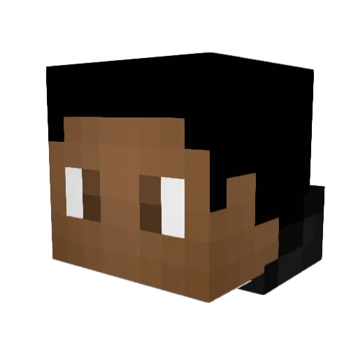 Hybrxd101 Minecraft avatar head, 3D render