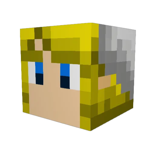 Hyckok Minecraft avatar head, 3D render