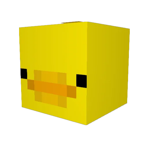 Hycox Minecraft avatar head, 3D render