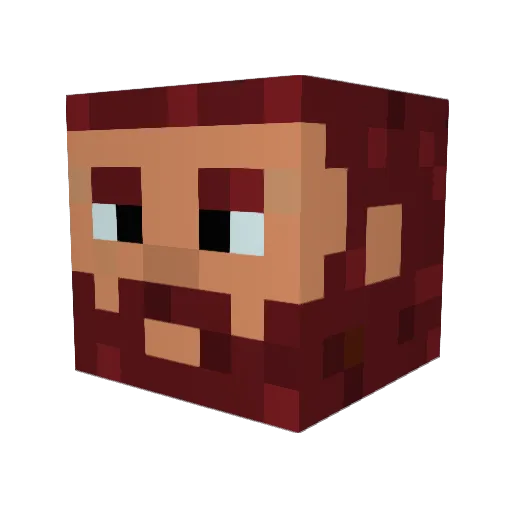 Hycro Minecraft avatar head, 3D render