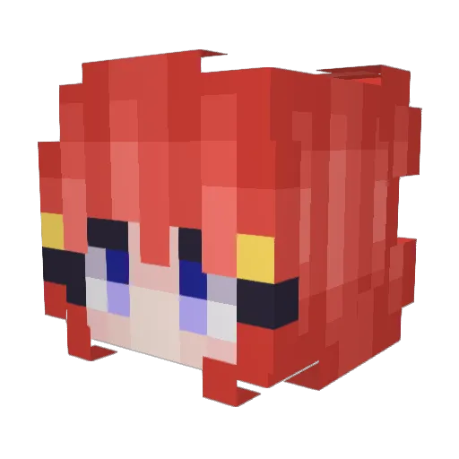 Hyddeeeeee Minecraft avatar head, 3D render