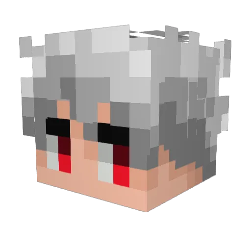 Hydeh Minecraft avatar head, 3D render