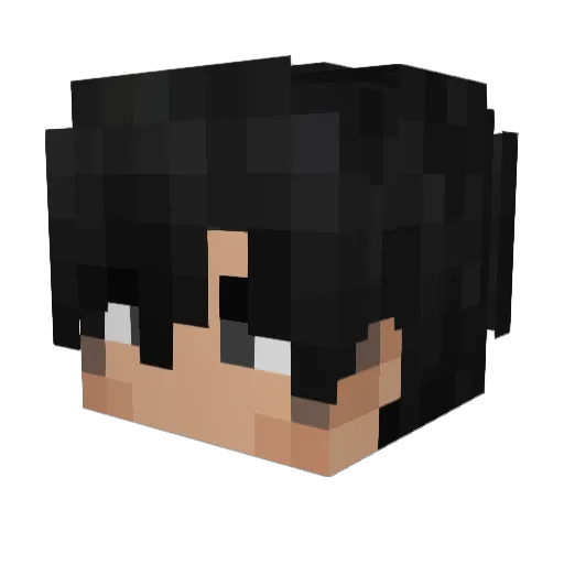 Hydekie Minecraft avatar head, 3D render