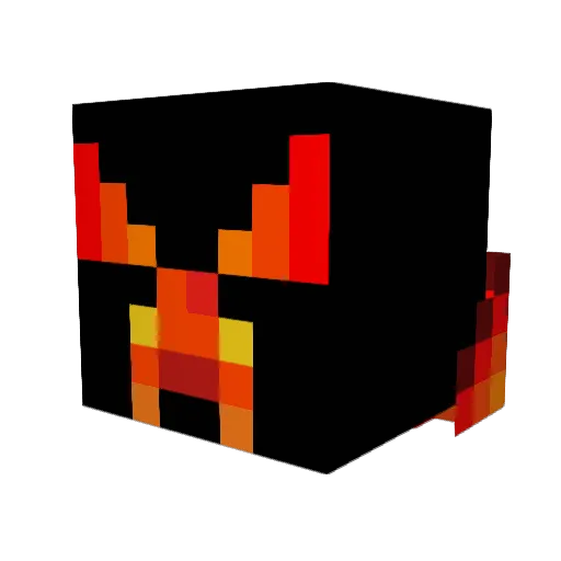 Hydoza Minecraft avatar head, 3D render