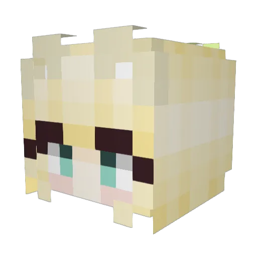 Hydr0gen1um Minecraft avatar head, 3D render