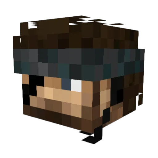 Hydra351 Minecraft avatar head, 3D render