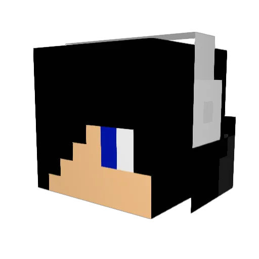 Hydra38 Minecraft avatar head, 3D render