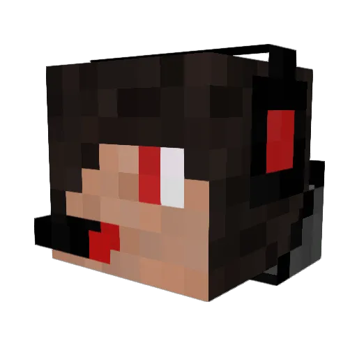 Hydra71 Minecraft avatar head, 3D render