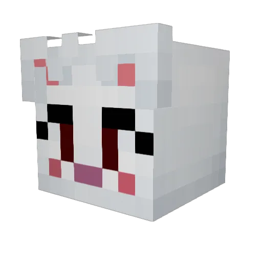 HydraGlue Minecraft avatar head, 3D render