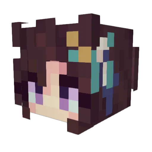 HydraShark98 Minecraft avatar head, 3D render
