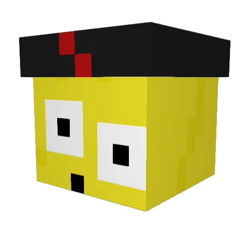 HydraaBtw Minecraft avatar head, 3D render