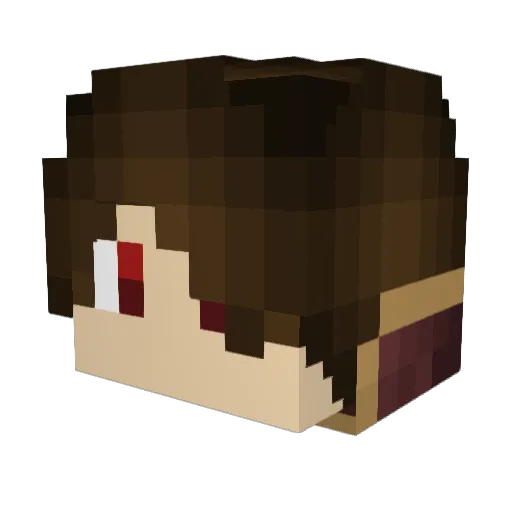 Hydrackon Minecraft avatar head, 3D render