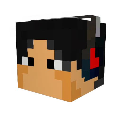Hydraki Minecraft avatar head, 3D render