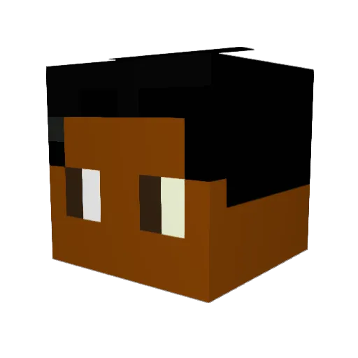 Hydrapepper Minecraft avatar head, 3D render