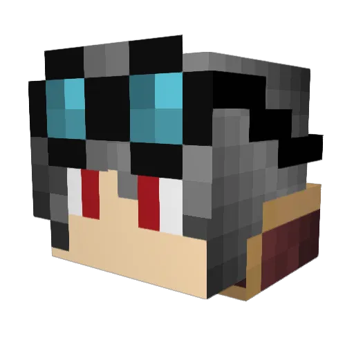 HydrasOxide Minecraft avatar head, 3D render