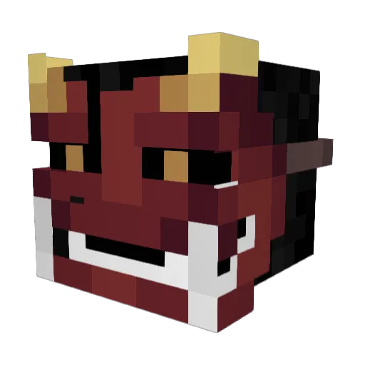 Hydrat1on Minecraft avatar head, 3D render