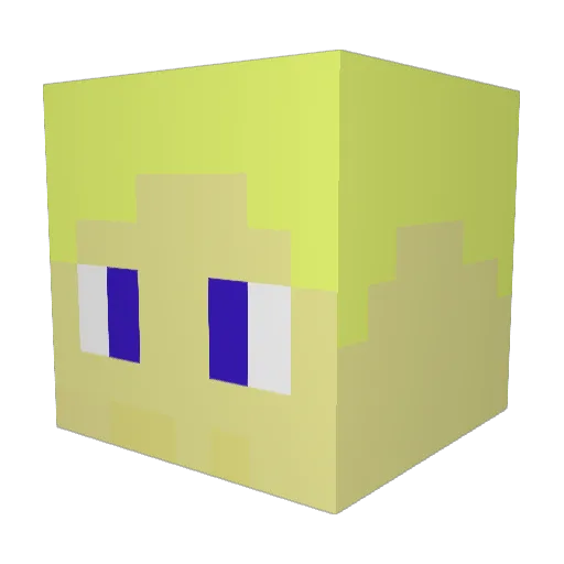 HydratedApple16 Minecraft avatar head, 3D render