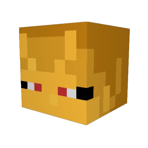 Hydratype Minecraft avatar head, 3D render