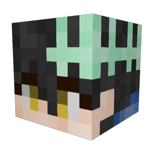 Hydrean Minecraft avatar head, 3D render