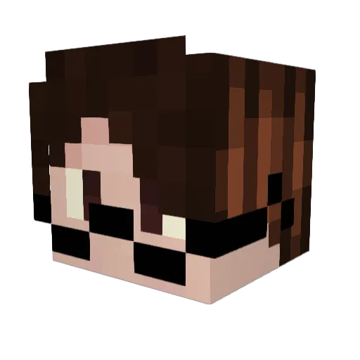 Hydreyear Minecraft avatar head, 3D render