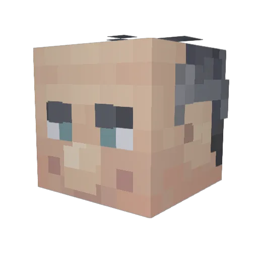Hydro001 Minecraft avatar head, 3D render