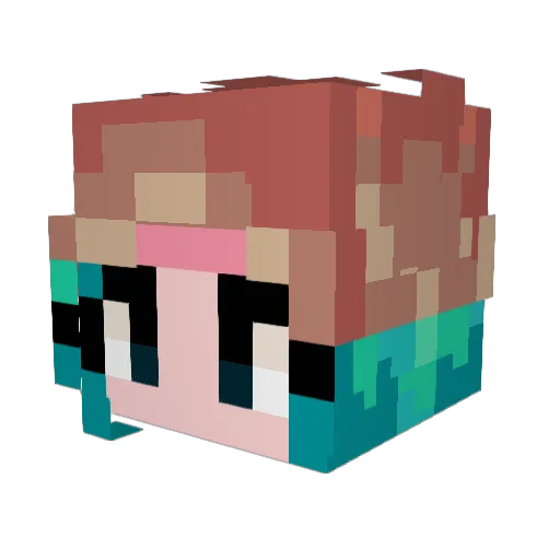 Hydro546 Minecraft avatar head, 3D render