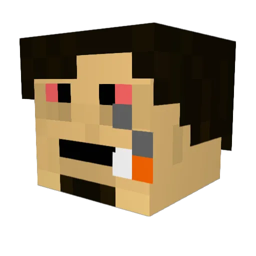HydroCody Minecraft avatar head, 3D render