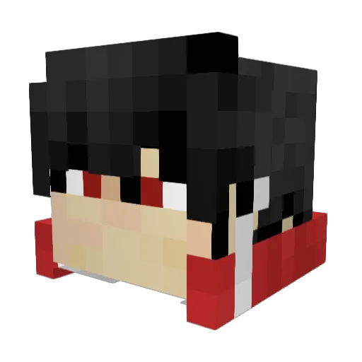 HydroGen245 Minecraft avatar head, 3D render