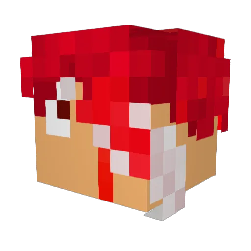 HydroI Minecraft avatar head, 3D render
