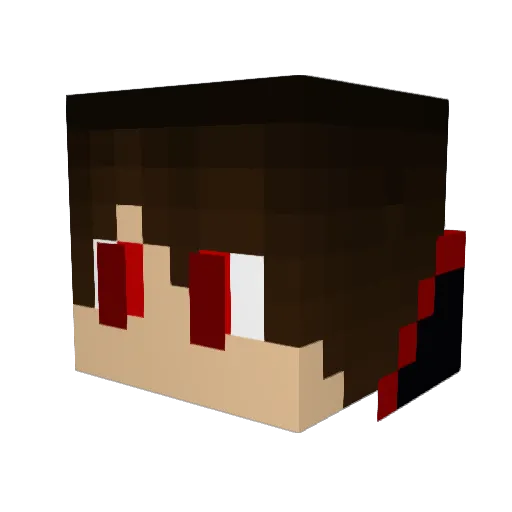 HydroIII Minecraft avatar head, 3D render