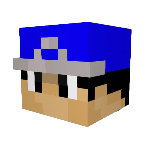 HydroMatic Minecraft avatar head, 3D render