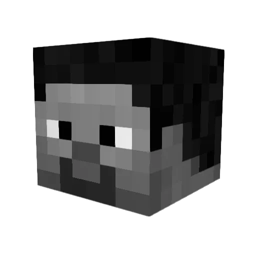 HydroNaDiaxa Minecraft avatar head, 3D render