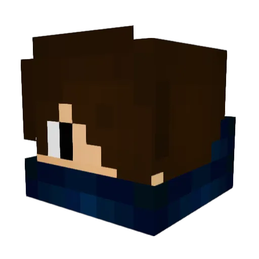HydroStudios Minecraft avatar head, 3D render