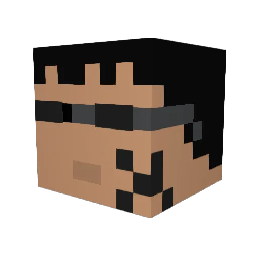 Hydro_johny2 Minecraft avatar head, 3D render