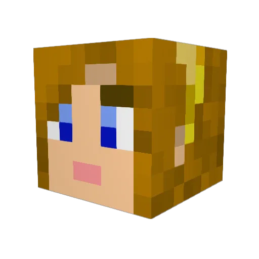 Hydrofluoric Minecraft avatar head, 3D render