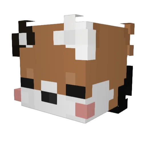 Hydrogenek Minecraft avatar head, 3D render