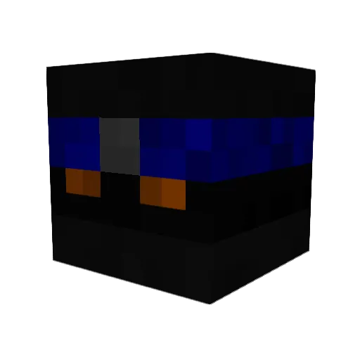 Hydrokix Minecraft avatar head, 3D render