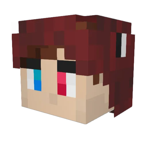 Hydromster Minecraft avatar head, 3D render