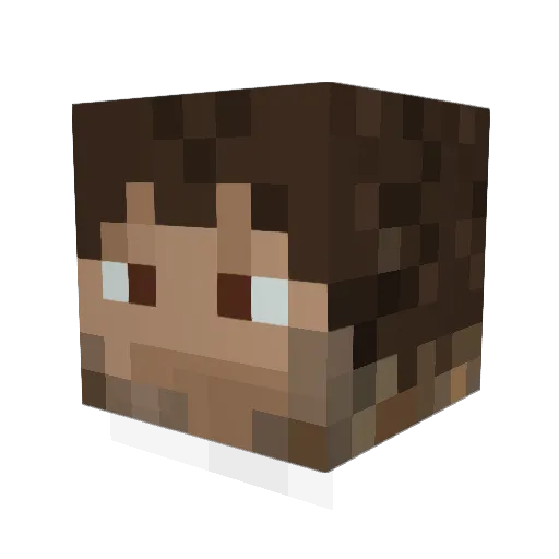 Hydroseeds Minecraft avatar head, 3D render