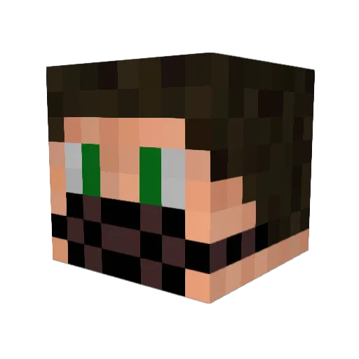 Hydrosung Minecraft avatar head, 3D render