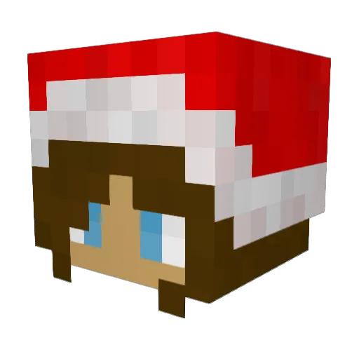 Hydrowo Minecraft avatar head, 3D render