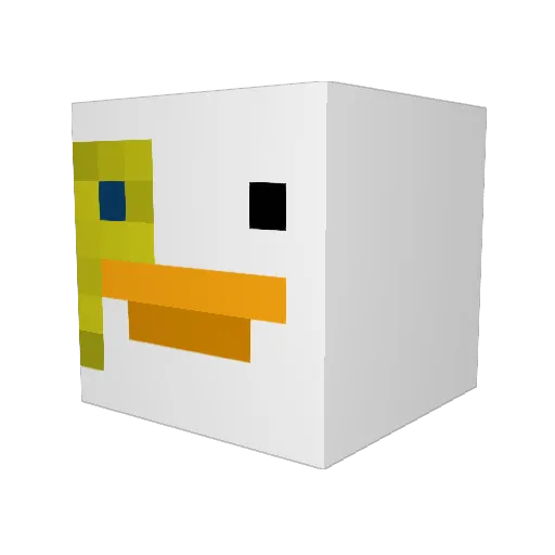 Hydroxile Minecraft avatar head, 3D render