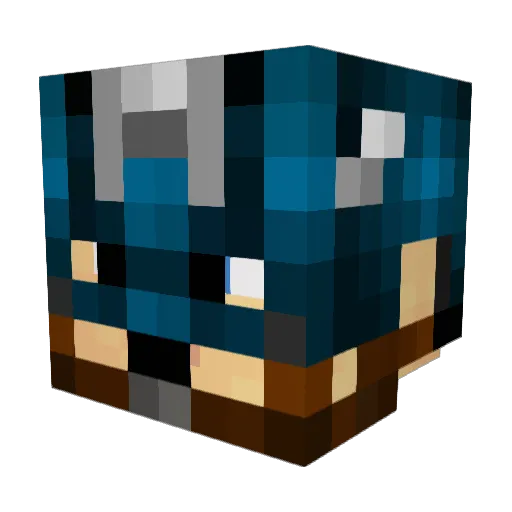 Hydruhhh Minecraft avatar head, 3D render