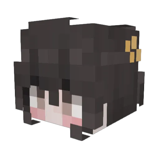 Hye_BBi Minecraft avatar head, 3D render