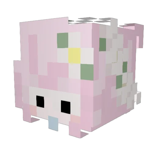 Hyebin_02 Minecraft avatar head, 3D render