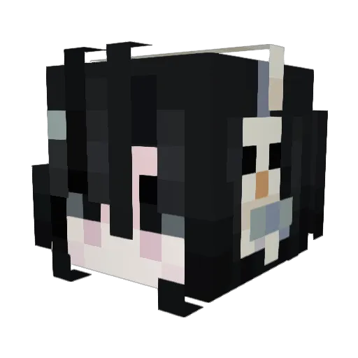 Hyemine Minecraft avatar head, 3D render